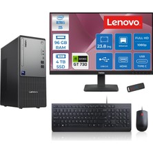 Lenovo Thinkcentre Neo 50T Gen 6 Intel Core Ultra 5 225 Upto 4.9ghz 96GB Ddr5 4tb SSD 4GB/GT730 Freedos +23.8"fhd Monitör Masaüstü Bilgisayar 13BD007UTR2425F35+ZETTAUSBBELLEK