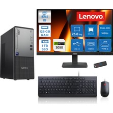 Lenovo Thinkcentre Neo 50T Gen 6 Intel Core Ultra 5 225 Upto 4.9ghz 128GB Ddr5 1tb SSD 6GB/RTX3050 Freedos +23.8"fhd Monitör Masaüstü Bilgisayar 13BD007UTR2423F38+ZETTAUSBBELLEK