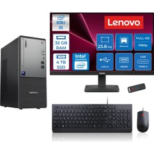 Lenovo Thinkcentre Neo 50T Gen 6 Intel Core Ultra 5 225 Upto 4.9ghz 32GB Ddr5 4tb SSD Intel® UHD Graphics 770 Freedos +23.8"fhd Monitör Masaüstü Bilgisayar 13BD007UTR24F15+ZETTAUSBBELLEK