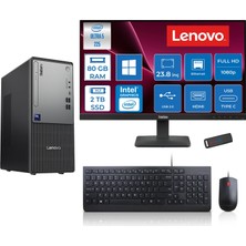 Lenovo Thinkcentre Neo 50T Gen 6 Intel Core Ultra 5 225 Upto 4.9ghz 80GB Ddr5 2tb SSD Intel® UHD Graphics 770 WIN11HOME +23.8"fhd Monitör Masaüstü Bilgisayar 13BD007UTR24H29+ZETTAUSBBELLEK
