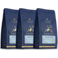 Ezel Eterno Espresso Blend Filtre Kahve Çekirdeği Üçlü Set – 3 x 250gr – Kahve Makineleri ile Uyumlu
