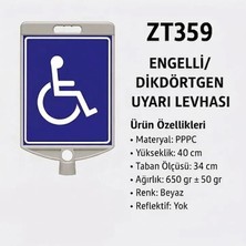 Zeplin Yaya Geçidi Dikdörtgen Uyarı Levhası