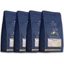 Ezel Eterno Colombia La Meseta Supremo Öğütülmüş Dörtlü Filtre Kahve Seti – 4 x 250gr