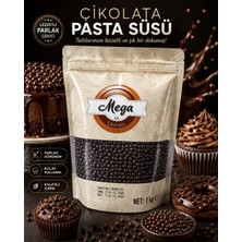 Mega Siyah Çikolata Draje Pasta Süsü