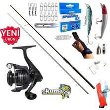 Okuma Revenger RV-4000A 270CM 10-35GR Kudos Prospin Maket Balık Spin Olta Takımı Seti