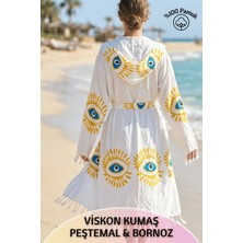 Dantelux Viskon Desenli Peştemal & Bornoz (%100 Pamuk - A Kalite)