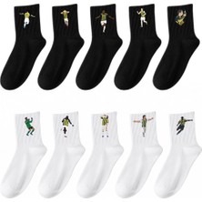 Rabona Fashion Sarı Lacivert Unutulmazlar 10'lu Çorap Seti