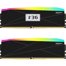 V-Color Manta Xfinity+ OLED Argb Ddr5 32GB (2X16GB) 6400MHZ CL32 – Yerleşik OLED Ekran – Intel Xmp – Siyah