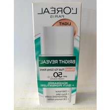 Bella Vista L'oreal Paris Bright Reveal Spf 50+ Koyu Leke Karşıtı Renkli Fluid Günlük Yüz Güneş Kremi 50 ml - Light