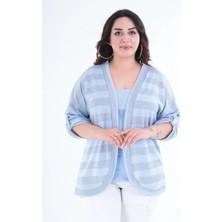 Roxxlen Büyük Beden 2509 Apoletli Hırka
