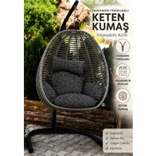 Colormix Salıncak Minderi Keten Kumaş Tamamen Fermuarlı Yıkanabilir Kılıflı