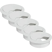 Bella Vista Masa Kapağı Için Kablo Kanalı Deliği Kapağı, Beyaz Renk, 6 cm Boyut
