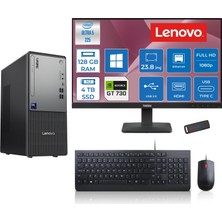 Lenovo Thinkcentre Neo 50T Gen 6 Intel Core Ultra 5 225 Upto 4.9ghz 128GB Ddr5 4tb SSD 4GB/GT730 WIN11PRO +23.8"fhd Monitör Masaüstü Bilgisayar 13BD007UTR2425P40+ZETTAUSBBELLEK