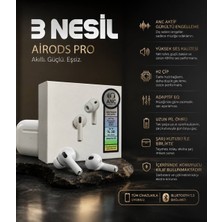 Almanara Project 3.nesil Anc Bluetooth 5.3 Tws Kablosuz Kulaklık Dokunmatik Şarj Kutulu Tüm Cihaz Uyumlu Premium Plus