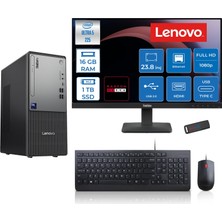 Lenovo Thinkcentre Neo 50T Gen 6 Intel Core Ultra 5 225 Upto 4.9ghz 16GB Ddr5 1tb SSD 4GB/RX550 Freedos +23.8"fhd Monitör Masaüstü Bilgisayar 13BD007UTR2427F03+ZETTAUSBBELLEK