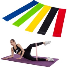 Güvenli Sepet   5li Egzersiz Direnç Bant Seti Pilates Crossfit Ekipmanları