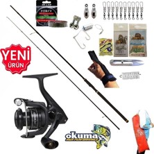 Okuma Revenger RV-3000A 270CM 10-35GR Kudos Prospin Kıyı Olta Takımı Seti