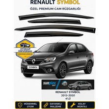 Sunplex Renault Symbol 2013-2020 Cam Rüzgarlığı Takım 4 Lü Takım Rüzgar Kesici Yağmur Önleyici