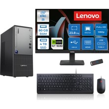 Lenovo Thinkcentre Neo 50T Gen 6 Intel Core Ultra 5 225 Upto 4.9ghz 80GB Ddr5 4tb SSD 4GB/GT1030  Freedos +23.8"fhd Monitör Masaüstü Bilgisayar 13BD007UTR2421F30+ZETTAUSBBELLEK