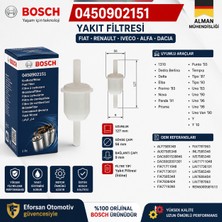 Bosch Orijinal 0450902151 7585348 Yakıt Filtresi Fiat Renault Iveco Uyumlu