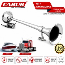Carub Marin Korna 12-24 Volt 64 cm Paslanmaz Krom Tekli Motorlu