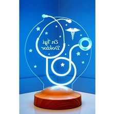 Bella Vista 3D Doktor Hediyesi Stetoskop Temalı LED Lamba