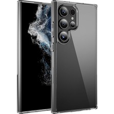Nare Samsung Galaxy S23 Ultra Sert Şeffaf Kılıf Sararmaya Dayanıklı Darbe Emici Kamera Korumalı Ince ve Şık Arka Kapak