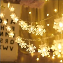 Bella Vista 5 Metre LED Işıklı Kar Tanesi Işık Zinciri - Pilli