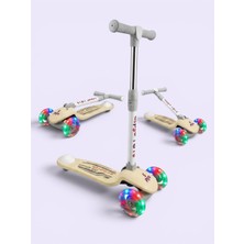 Pozart Gtpro Çocuk Scooter Katlanabilir 3+Yaş 3tekerli LED Işıklı 50KĞ Kapasite