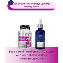 Suda Vitamin Multifem 50+ 50 Kapsül & Otacı Dökülme Karşıtı Klinik Serum 50 ml