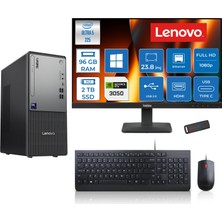 Lenovo Thinkcentre Neo 50T Gen 6 Intel Core Ultra 5 225 Upto 4.9ghz 96GB Ddr5 2tb SSD 6GB/RTX3050 WIN11PRO +23.8"fhd Monitör Masaüstü Bilgisayar 13BD007UTR2423P34+ZETTAUSBBELLEK
