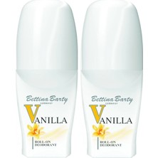 Bettina Barty Vanılla Roll On Deo, Vanilyalı Kadın Roll On Deodorant 50 ml x 2 Adet