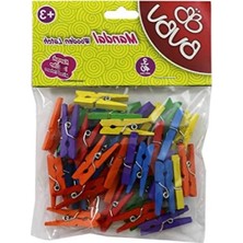 Bella Vista Renkli Ahşap Mandal, 3 Cm, 40'lı Paket