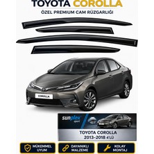 Sunplex Toyota Corolla 2013-2018 Cam Rüzgarlığı Takım 4 Lü Takım Rüzgar Kesici Yağmur Önleyici