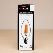 Ledlamp LED Fılament Ampul 4W 360LM 170-265V E14