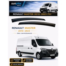 Sunplex Renault Master 2010-2023 Cam Rüzgarlığı Takım 2 Li Takım Rüzgar Kesici Yağmur Önleyici