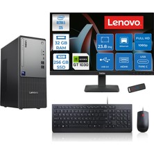 Lenovo Thinkcentre Neo 50T Gen 6 Intel Core Ultra 5 225 Upto 4.9ghz 32GB Ddr5 256GB SSD 4GB/GT1030  Freedos +23.8"fhd Monitör Masaüstü Bilgisayar 13BD007UTR2421F11+ZETTAUSBBELLEK