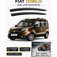 Sunplex Fiat Doblo 2010-2023 Uyumlu Cam Rüzgarlığı Takım 2 Li Takım Rüzgar Kesici Yağmur Önleyici