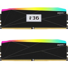 V-Color Manta Xfinity+ OLED Argb Ddr5 32GB (2X16GB) 6400MHZ CL32 – Yerleşik OLED Ekran – Amd Expo – Siyah
