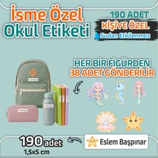 Kapbirhediye Okul Etiketi Isme Özel Kalem Defter Etiketi Deniz Canlıları  Temalı 190 Adet