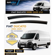 Sunplex Fiat Ducato 2006-2025 Uyumlu Cam Rüzgarlığı Takım 2 Li Takım Rüzgar Kesici Yağmur Önleyici