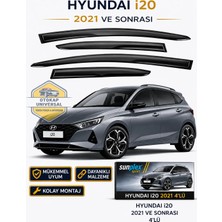 Sunplex Hyundai i20 2021 Ve Sonrası Cam Rüzgarlığı Takım 4 Lü Takım Rüzgar Kesici Yağmur Önleyici