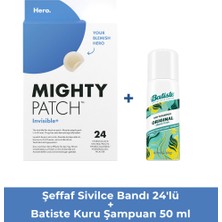 Batiste Mighty Patch Invisible Şeffaf Sivilce Bandı 24 Adet + Orijinal Kuru Şampuan 50 ml