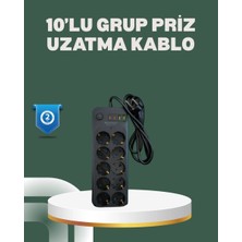 Kanonik Education Termal Koruma Sistemli USB Type-C 10’lu Grup Priz 2m 2500W Güç Kapasiteli