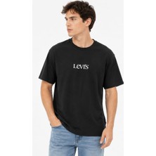 Levi's Erkek Bisiklet Yaka Marka Logolu Siyah Tişört -A9440-0023