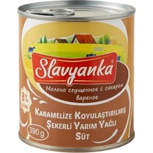 Slavyanka Karamelize Koyulaştırılmış  Şekerli Yarım Yağlı Süt 390 Gr*5'li