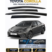 Sunplex Toyota Corolla 2019 ve Sonrası Cam Rüzgarlığı Takım 4 Lü Takım Rüzgar Kesici Yağmur Önleyici