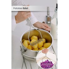 Orvila Çelik Saplı Paslanmaz Patates Ezici - Püre Yapıcı