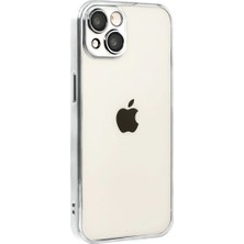 Magicool Iphone 15 Razer Lensli Silikon - Gümüş