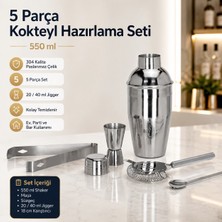 PratikBir Kokteyl Hazırlama Seti  (5 Parça)
